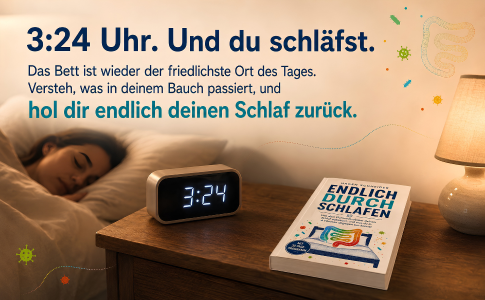 3:24 Uhr. Und du schläfst.